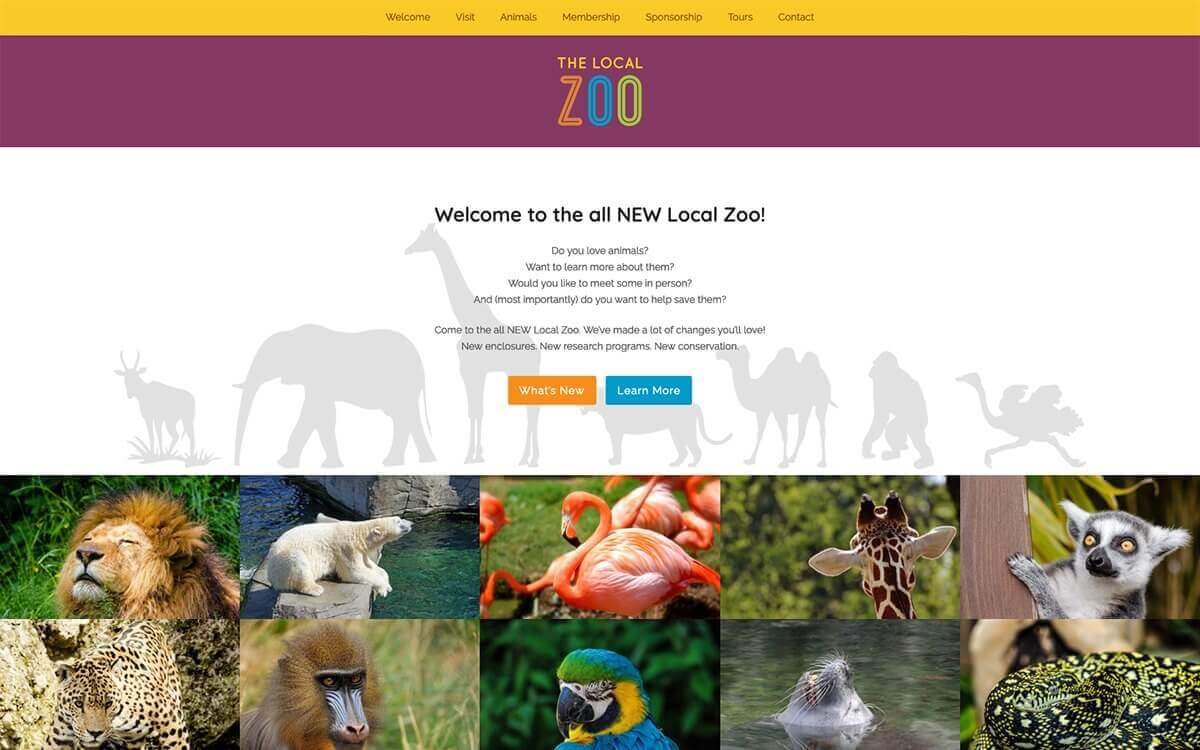 Zoo Total Theme Demo