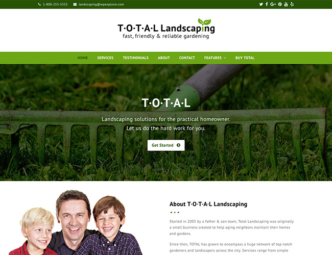 Landscaping Total Theme Demo